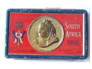 Britain Queen Victoria Chocolate Tin Christmas New Year Gift 1900 South Africa Boer War Rowntree's Type