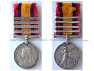 Britain Queen's South Africa Medal QSM with 4 Clasps 1901 Transvaal Cape Colony Orange Free State Cheshire Regiment