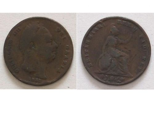 Great Britain One Farthing 1836 Coin King William