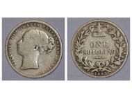 Great Britain One Shilling 1883 Coin Queen Victoria