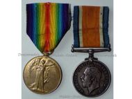 Britain WWI Medals Set Pair RAMC Royal Army Medical Corps (Victory, War Medal)