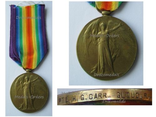 Britain WWI Victory Medal Gloucestershire Regiment (The Glosters)