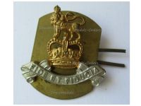 Great Britain Royal Army Pay Corps RAPC Collar Badge with Queen's Crown, Korean War 1950 1953 Era