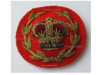 Great Britain Warrant Officer Cap Badge, Queen's Crown 1952, Korean War 1950 1953