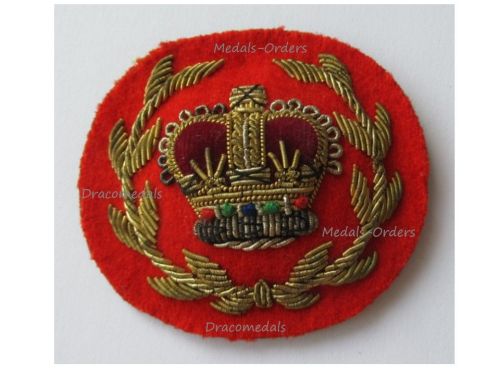 Great Britain Warrant Officer Cap Badge, Queen's Crown 1952, Korean War 1950 1953
