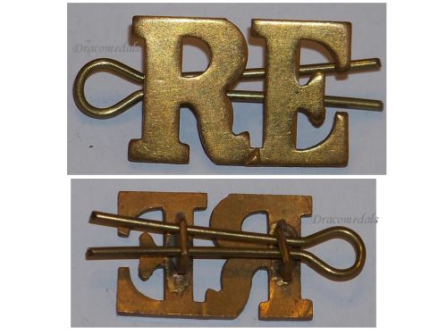 Great Britain WW2 Royal Engineers RE Shoulder title Badge WWII 1939 1945 British Army Insignia