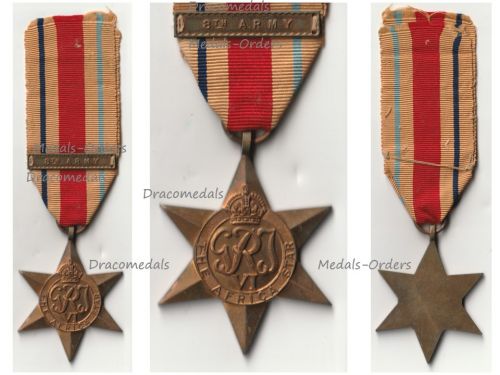 Britain WWII Africa Star with 8th Army Clasp