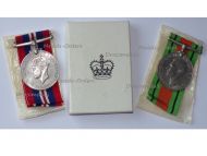 Britain WWII British Set of 2 Medals (Defence Medal & War Medal 1939 1945) Boxed