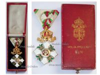 Bulgaria WWI Order of Civil Merit Cross with Crown 4th Class King Ferdinand 1908 1918 Boxed by Bergmann