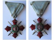 Bulgaria WWI Order of Military Merit 1891 Cross 5th Class King Ferdinand 1st Type 1900 1918 by Deschler