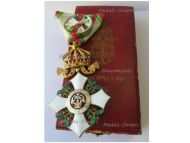 Bulgaria WWI Order of Civil Merit Cross with Crown 4th Class King Ferdinand 1908 1918 Boxed by Bergmann