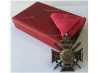 Bulgaria WWI Royal Order of St Alexander 6th Class Silver Cross with Swords 1881 Military Division Boxed