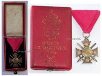 Bulgaria WWI Royal Order of St Alexander 6th Class Silver Cross with Swords 1881 Military Division Boxed