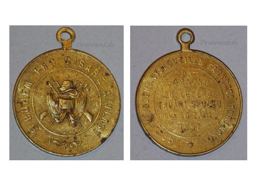 Czechoslovakia WWI KuK Medal of the Czech Veteran Association 1897
