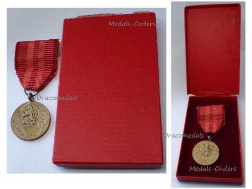 Czechoslovakia Homeland Service Military Medal Decoration 1960 Czech Award  Boxed