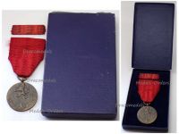 Czechoslovakia Homeland Service Military Medal Decoration 1955 Czech Award with Ribbon Bar Boxed