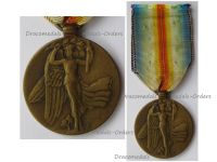 Czechoslovakia WWI Victory Interallied Medal Signed by O. Spaniel Laslo Official Type 2