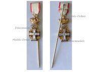 Denmark Order of Dannebrog Knight's Cross King Christian IX 1863 1906 MINI