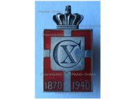 Denmark WWII King Christian X 70th Birthday Anniversary 1870 1940 Badge for Men Silver 950 by Jensen