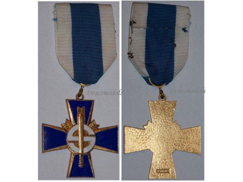Finland WWI WWII Sininen Blue Cross for Civil Guard Veterans 1918 1939 1941 by Sporrong