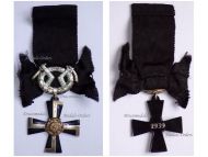 Finland WWII Order of the Cross of Liberty Mourning Cross with Swords 1939 for the Winter War 