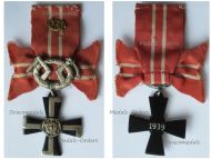 Finland WWII Order of the Cross of Liberty Cross with Swords 4th Class 1939 and Swords Device on the Ribbon for the Winter War