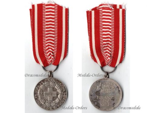 Finland WWII Red Cross Silver Medal of Merit 1931 Dated 1933 by Alexander Tillander