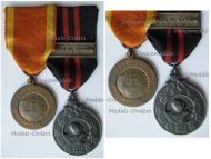 Finland WWII 2 Medal Set (Order of the Cross of Liberty Bronze Medal 2nd Class 1939, Winter War Commemorative Medal with Karjalan Kannas Clasp)