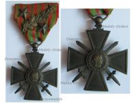 France WWI War Cross 1914 1915 with 3 Citations Palms 2 Stars (1 Bronze 1 Silver)