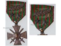 France WWI War Cross 1914 1916 with 4 Citations Palm 3 Stars (1 Bronze 2 Silver)