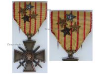 France WWI War Cross 1914 1916 with 4 Citations 4 Stars (3 Bronze 1 Silver)