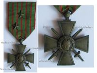 France WWI War Cross 1914 1916 with 2 Citations 2 Stars (Bronze)