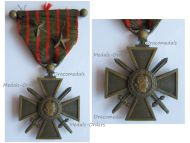 France WWI War Cross 1914 1917 with 2 Citations 2 Bronze Stars & Officer's Bar