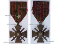 France WWI War Cross 1914 1918 with 4 Citations 4 Stars (3 Bronze 1 Silver)