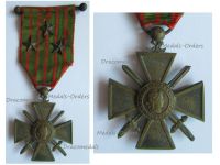France WWI War Cross 1914 1918 with 3 Citations 3 Stars (Bronze) & Officer's Bar