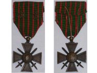 France WWI War Cross 1914 1915 with 2 Citations 2 Stars (Bronze)