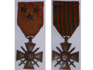 France WWI War Cross 1914 1916 with 3 Citations 3 Stars (Bronze)