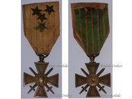 France WWI War Cross 1914 1917 with 4 Citations 4 Stars (1 Bronze 3 Silver)
