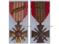 France WWII War Cross 1939 with 1 Citation Palms