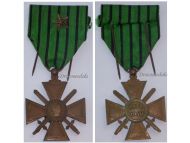 France WWII War Cross 1939 1940 with 1 Citation Bronze Star (French Government of Vichy)