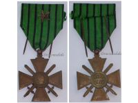 France WWII War Cross 1939 1940 with 1 Citation Bronze Star (French Government of Vichy)