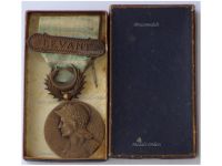 France WWI Levant Medal with Clasp Large Type by Lemaire Boxed
