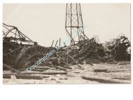France WWI Propaganda Postcard, Destroyed Zeppelin Airship Hangar