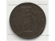 France Copper Revolutionary Coin 2 Sols 1792 Constitution by Dupre