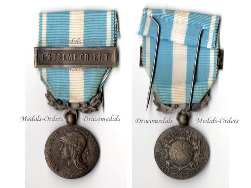 France WWII Colonial Medal with Clasp Extreme Orient Unofficial Type