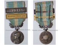 France WWI Colonial Medal with Clasps Maroc & Maroc 1925-26 Intermediate Type 1913 1938 Unofficial