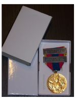 France National Defense Medal 1982 Gold Class with Bars Infanterie & Missions d'Assistance Exterieure Boxed