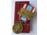 France North Africa Medal for Security and Order Operations with Clasps Maroc Algerie 1st Type by the Paris Mint Boxed