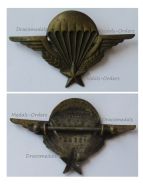 France Para Wings Badge Numbered by Drago Paris 1957 Issue (Algerian War)