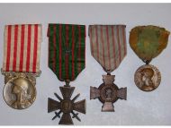 France WW1 Great War Cross Combatants Volunteers Military Medals set WWI 1914 1918 French Decoration
